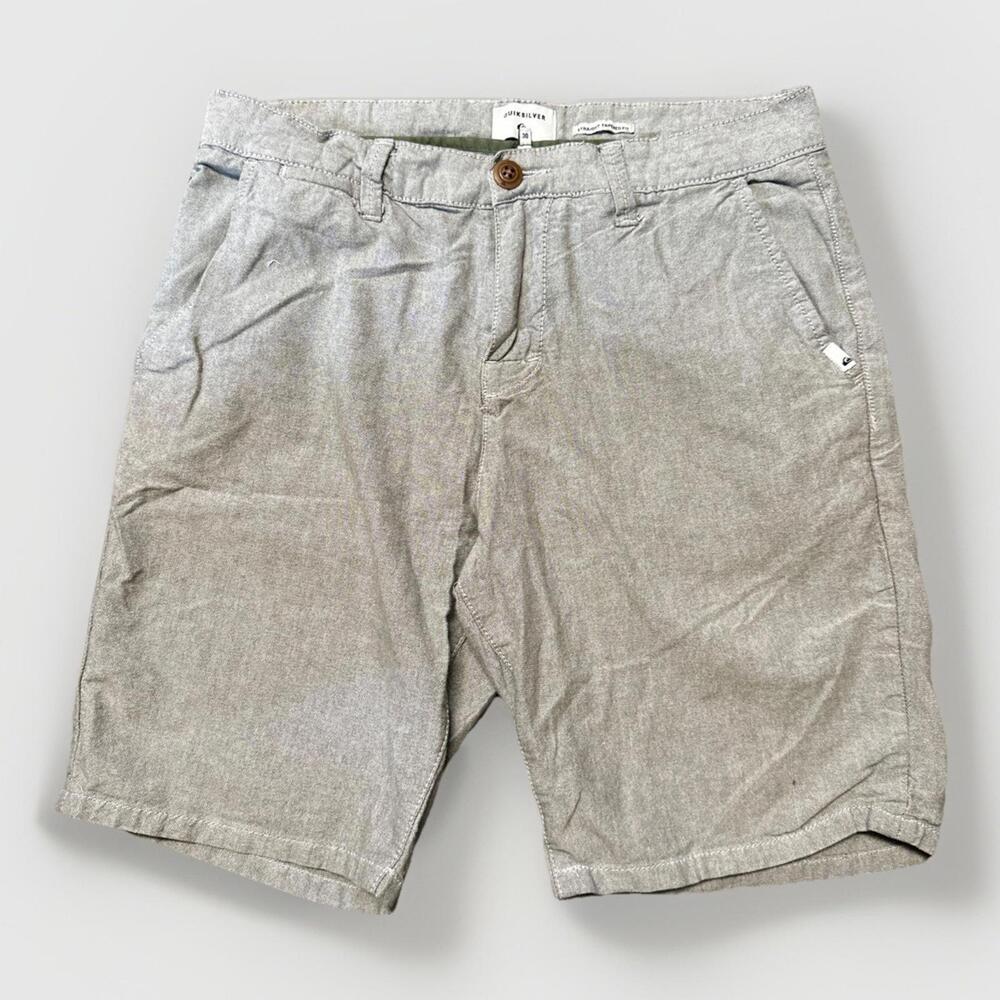 Quiksilver Chino Shorts Mens Size 30 Gray Straight Tapered Fit 31x9